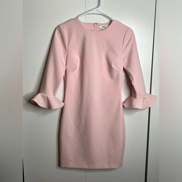 Likely - Bedford Rose Shadow Flutter Sleeve Pink Dress - size 2 - Picture 2 of 8